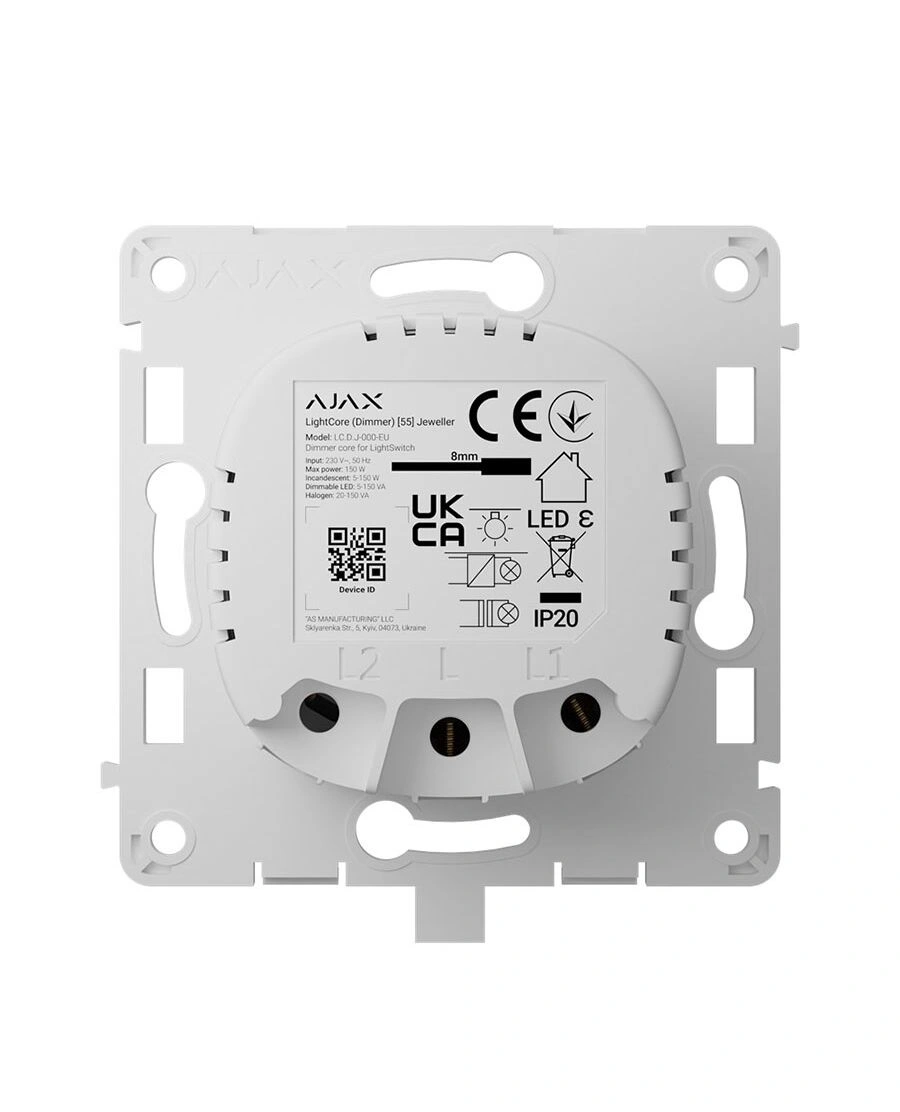 Ajax LightCore (Dimmer) [55] (8EU) ASP white - 2