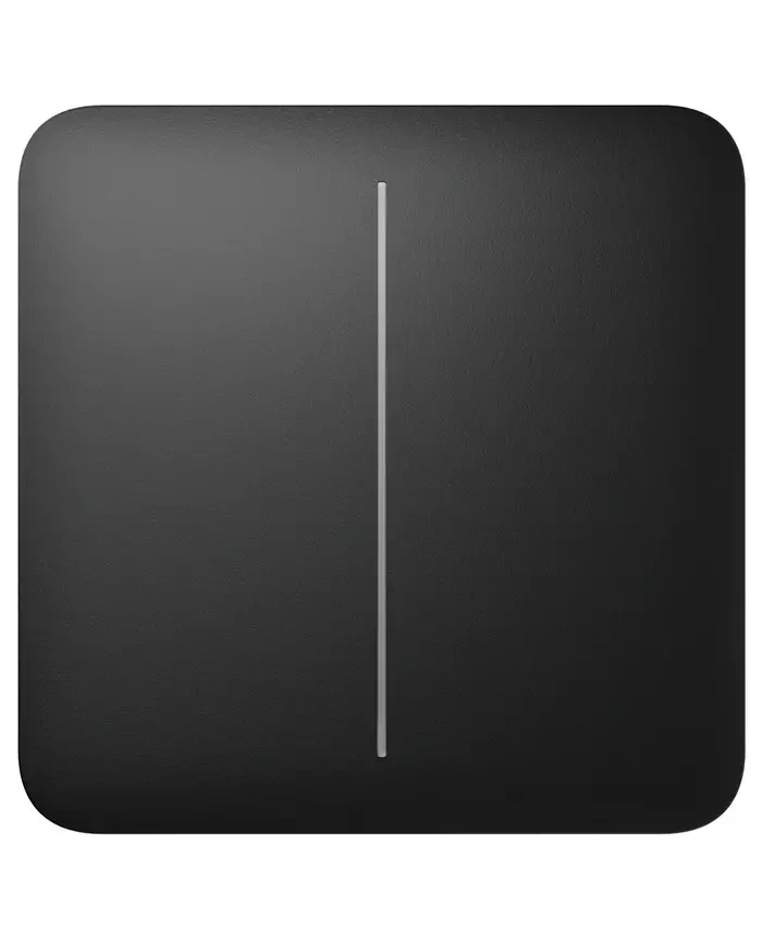 Two-way switch cover Ajax SoloButton (2-gang) Black - 2