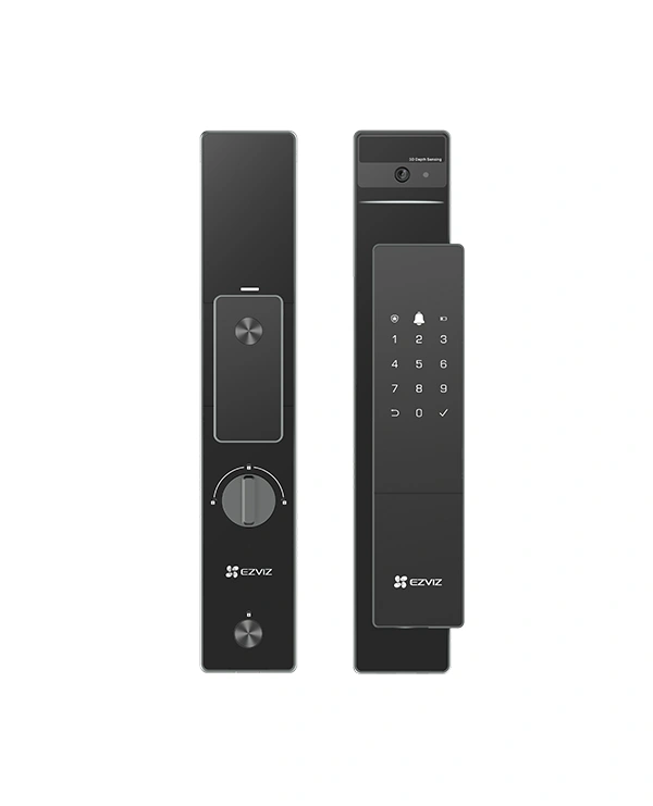 ჭკვიანი საკეტი,Ezviz,CS-DL50FVS-R100-WBP-GR IP54,Door View Camera/4 inch Screen,8G/5000mAh Rechargeable Battery