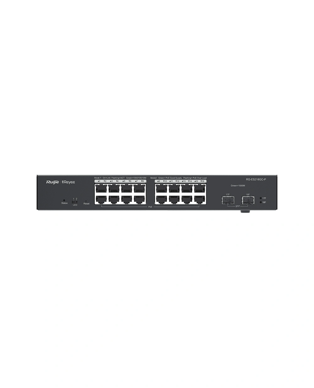 Switch POE RG-ES218GC-P POE Budget 240W - 2